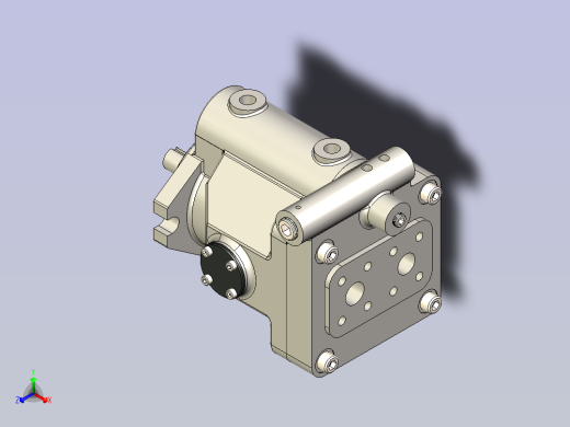 斜盘柱塞泵正等轴测缩略图