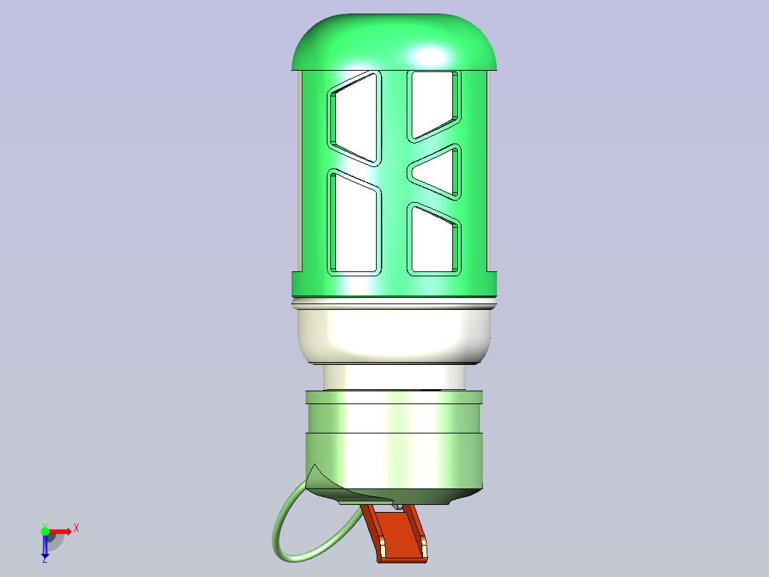 功能性塑料水瓶俯视图
