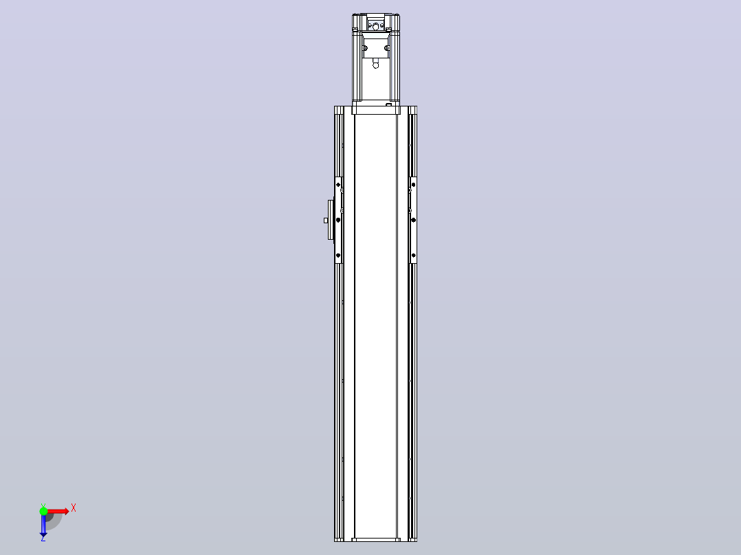 日规模组半封闭丝杆TPA-HNR-105D-1610C-L300-M-Y-P40-N3俯视图