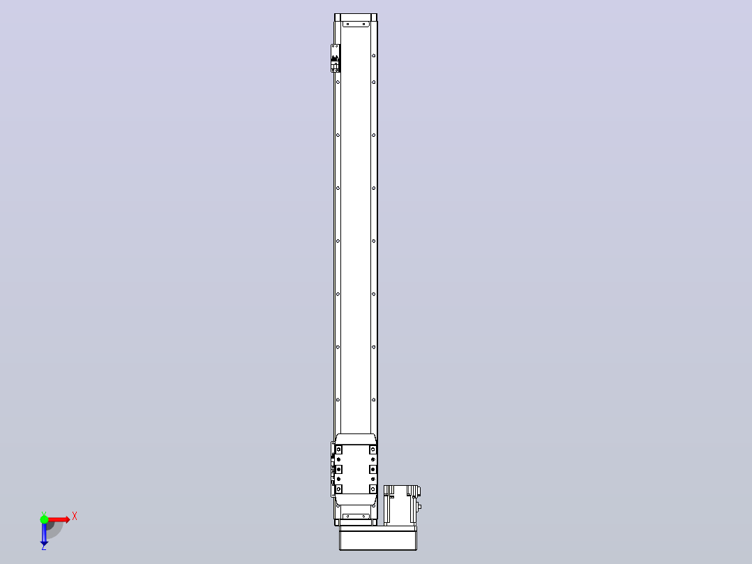 滚珠丝杠直线轴内置导轨TPA-GCR-80-1610C-L750-ML-M20-N3俯视图