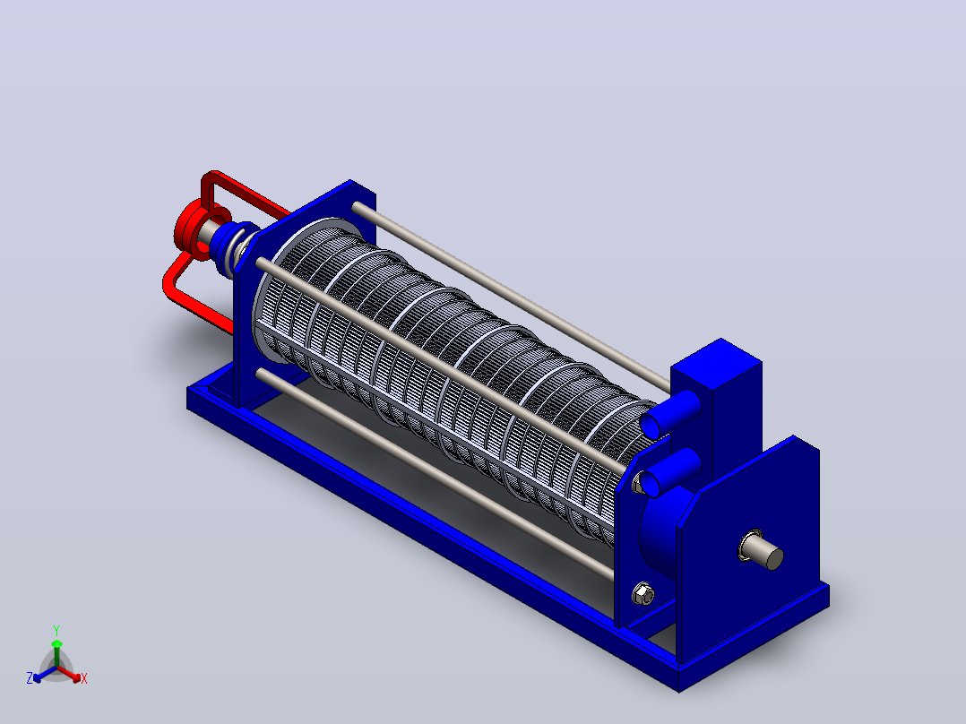 分离器分离设备dewatering-machine-4831-模型格式为 sw正等轴测图