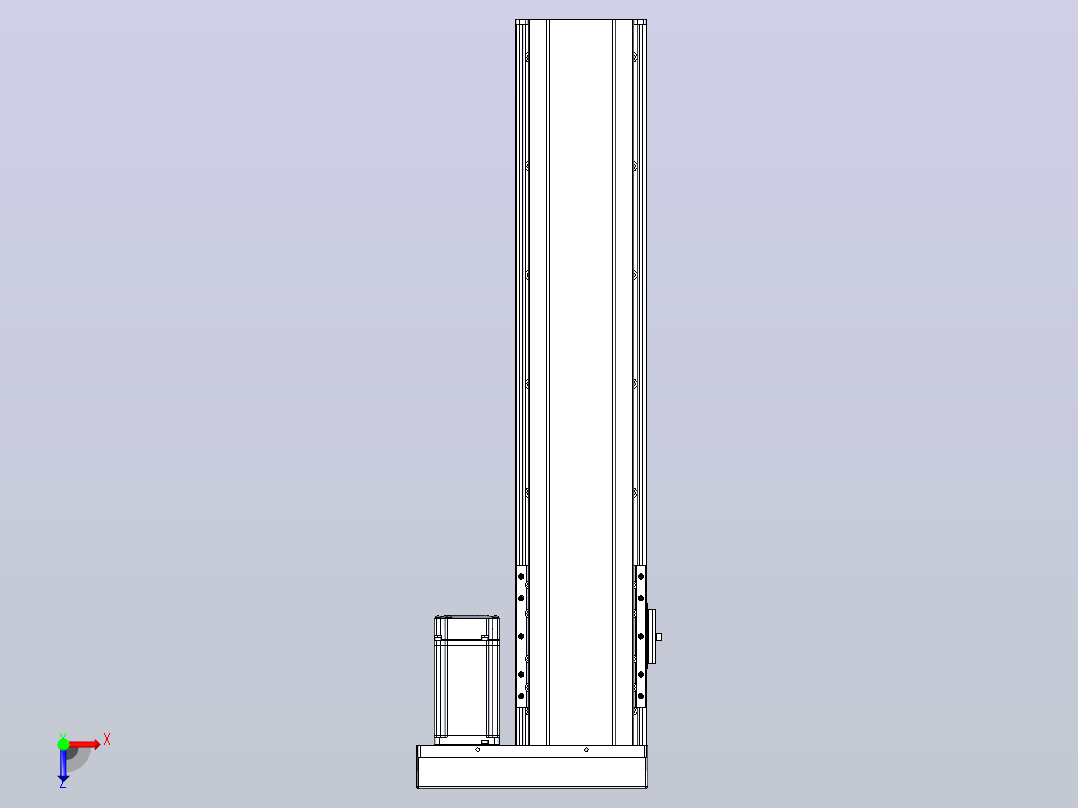 日规模组半封闭丝杆TPA-HNR-120D-1610C-L450-ML-C-P40-N3俯视图