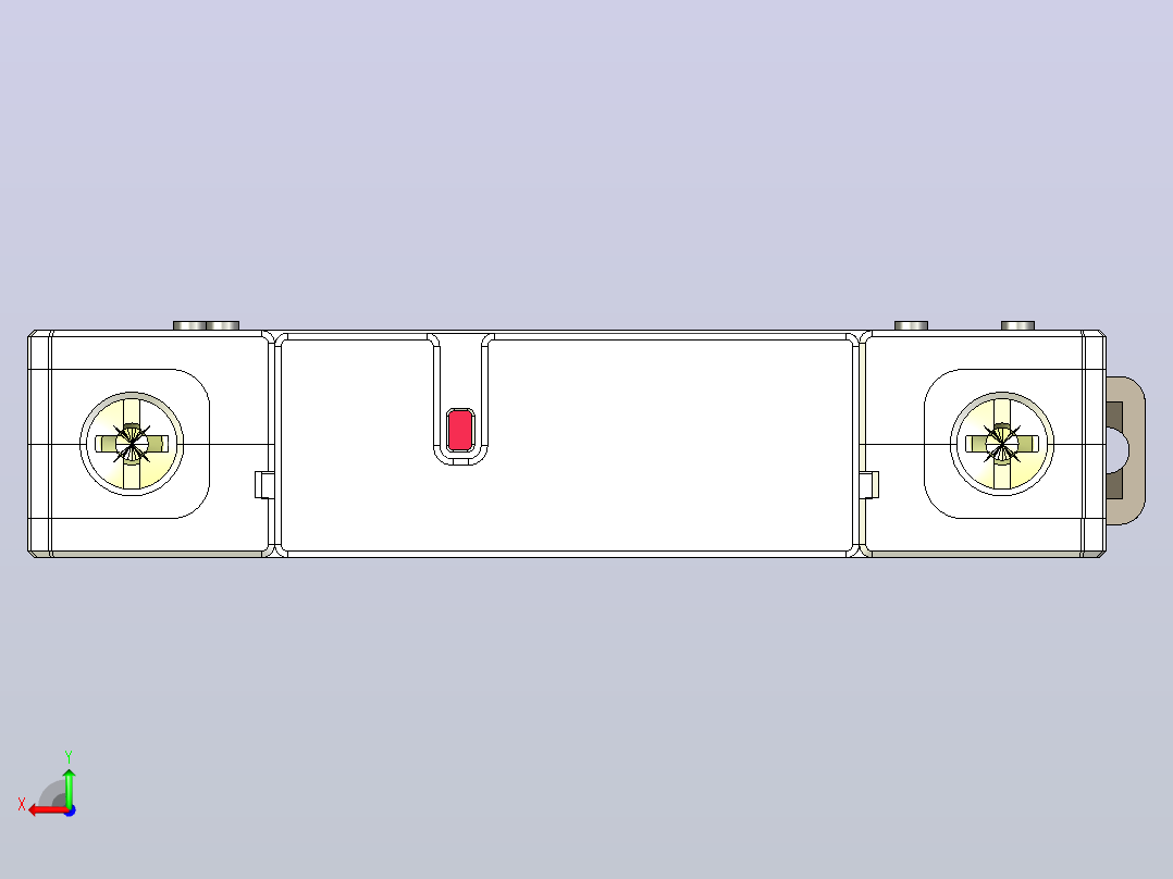 NU5-II 20-40-65 1P电涌保护器三维模型202307后视图