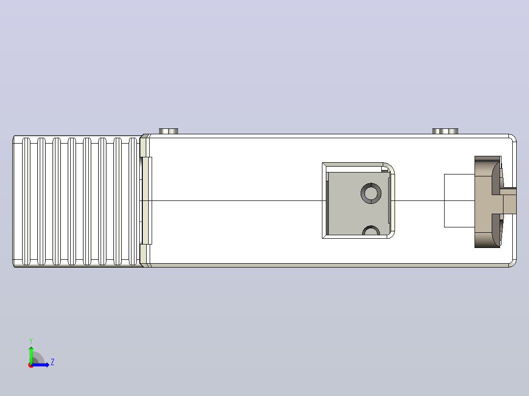 NU5-II 20-40-65 1P电涌保护器三维模型202307左视图