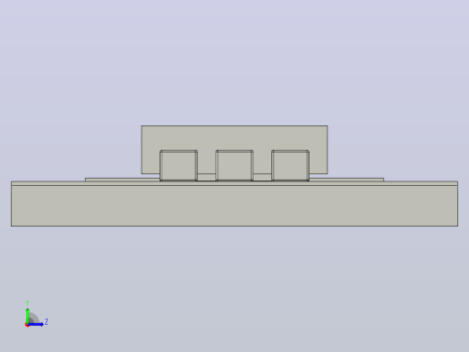 超大功率 LED 灯条 3d 模型左视缩略图