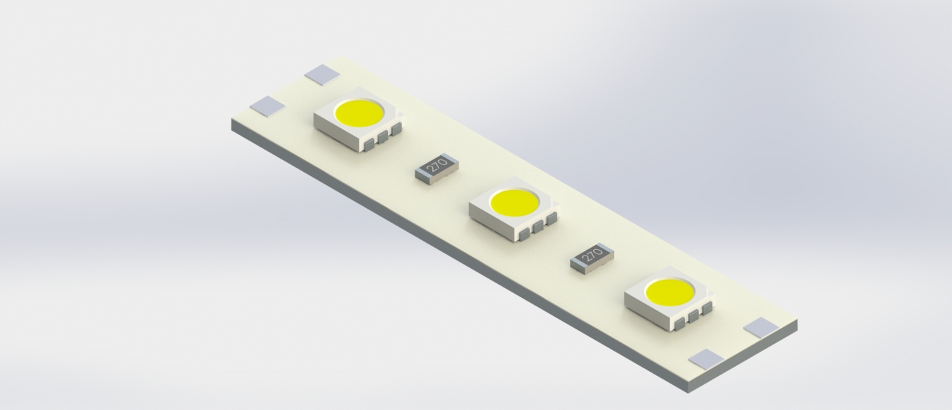 超大功率 LED 灯条 3d 模型
