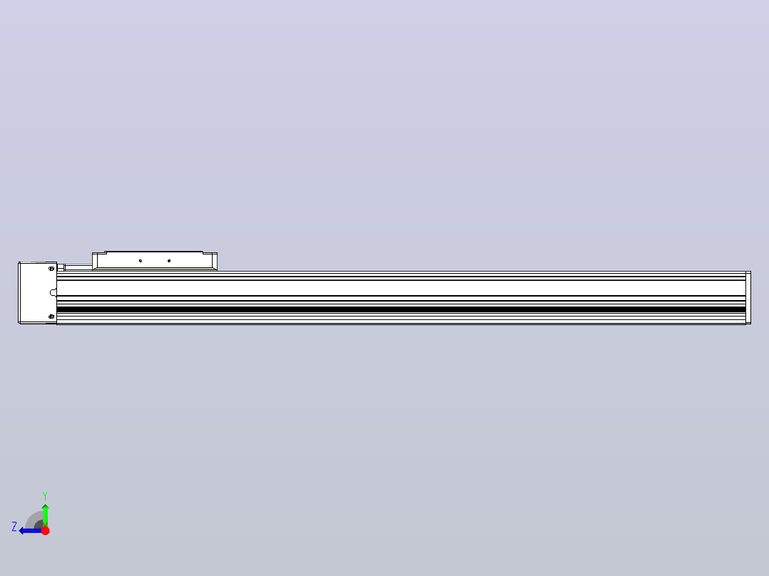 滚珠丝杠直线轴带导轨全封闭TPA-HCR-105D-1610C-L500-ML-C-P40-N3右视图