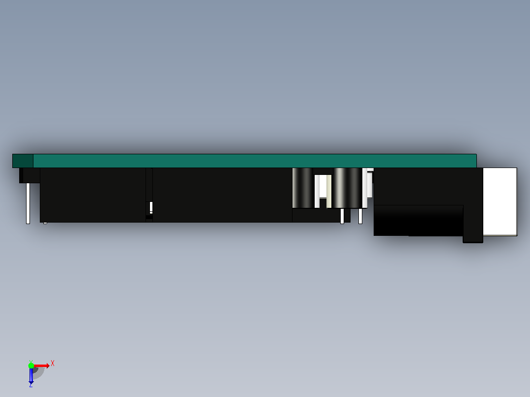 线路板3D参数建模图档俯视图