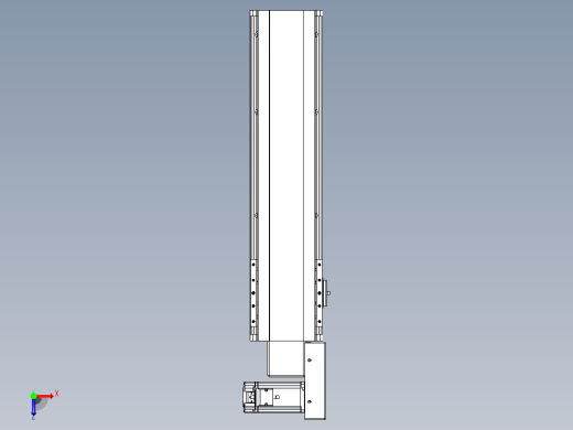 皮带直线轴半封闭可选导轨TPA-HNB-140D-120-L400-MR-C-P40-N3俯视缩略图