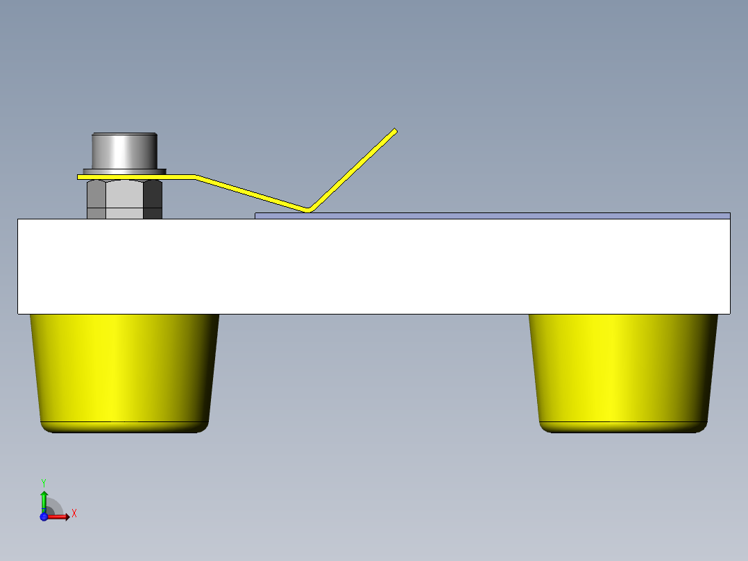 玻璃压接简易工装前视图