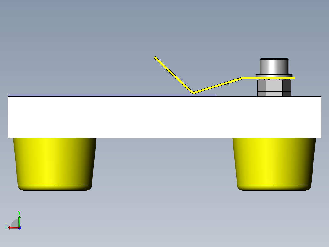 玻璃压接简易工装后视图