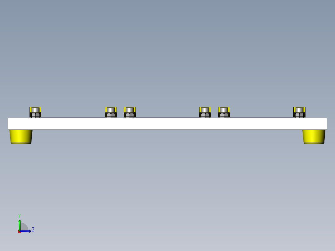 玻璃压接简易工装左视图