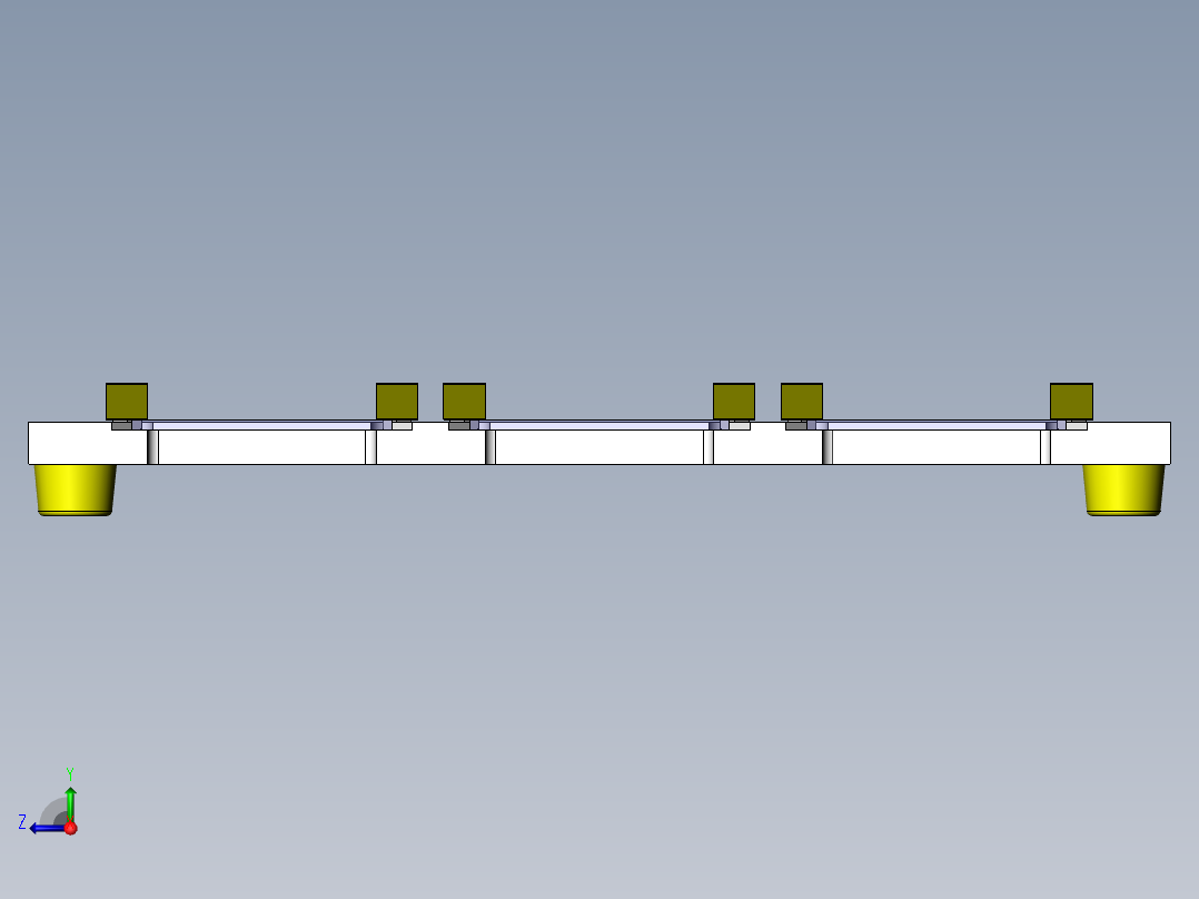 玻璃压接简易工装右视图