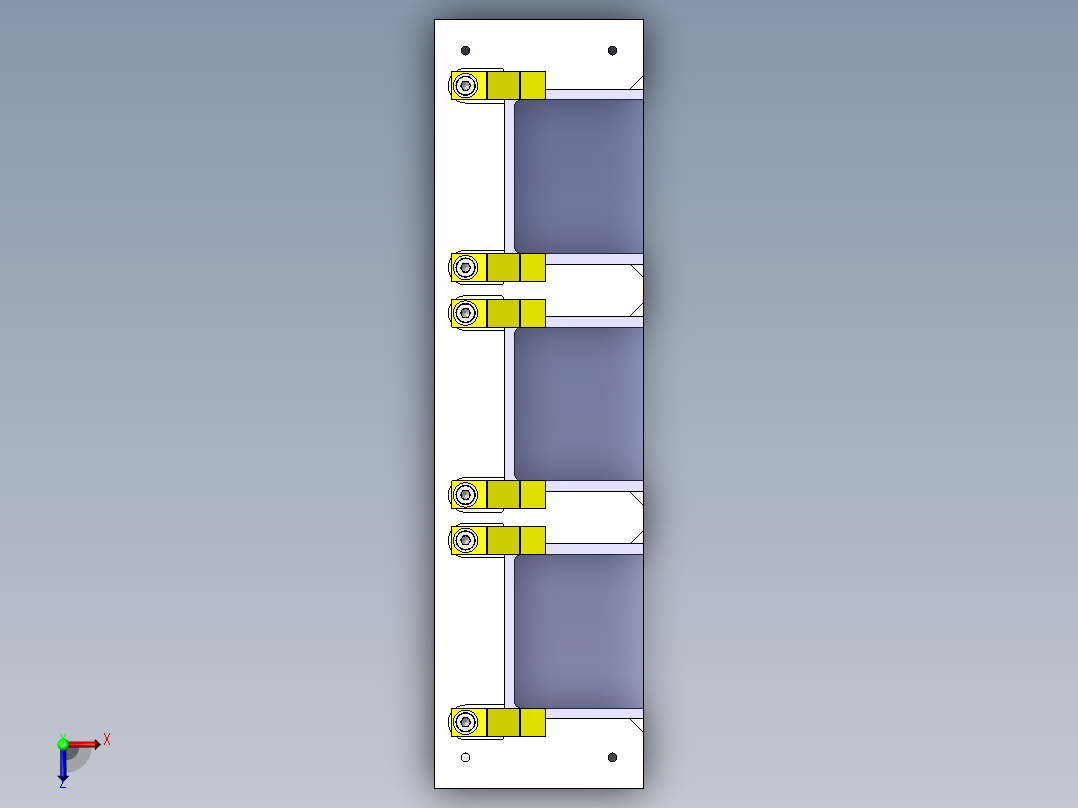 玻璃压接简易工装俯视图