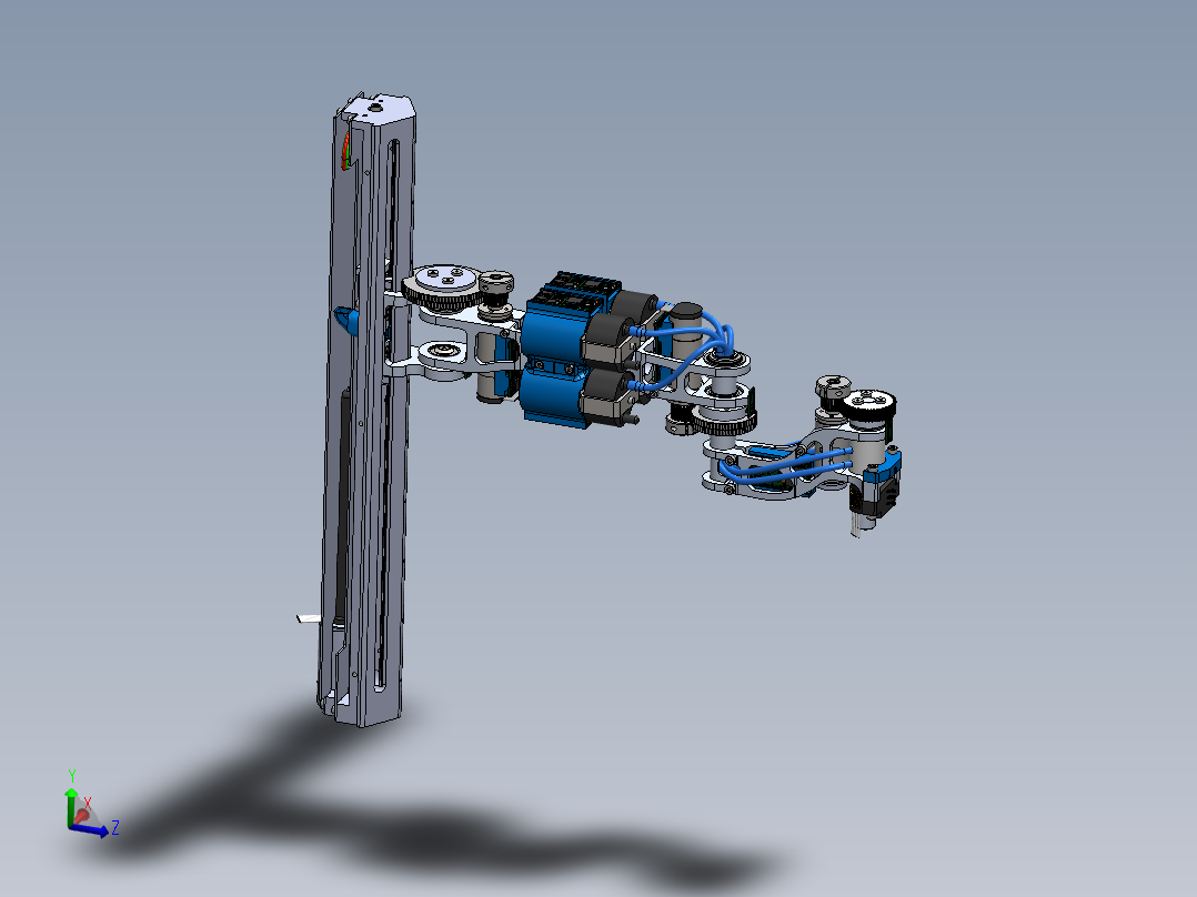 SCARA四轴机械臂三维建模图纸