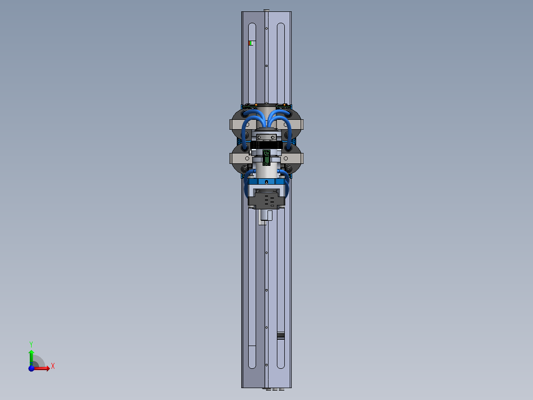 SCARA四轴机械臂三维建模图纸前视图