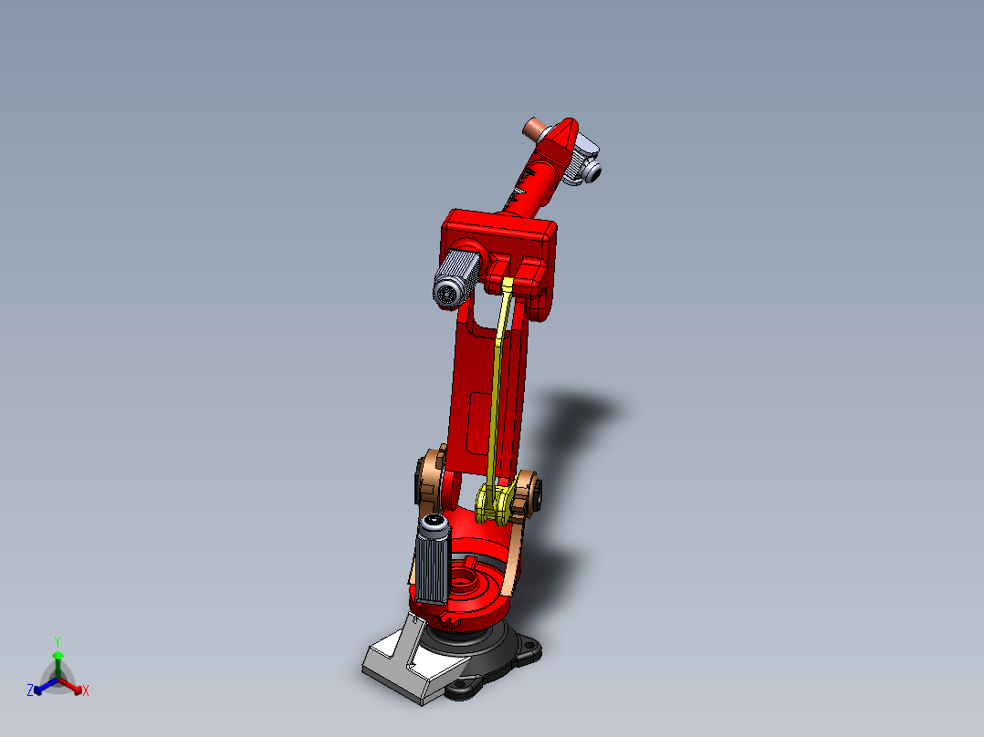 六轴机械臂正等轴测图