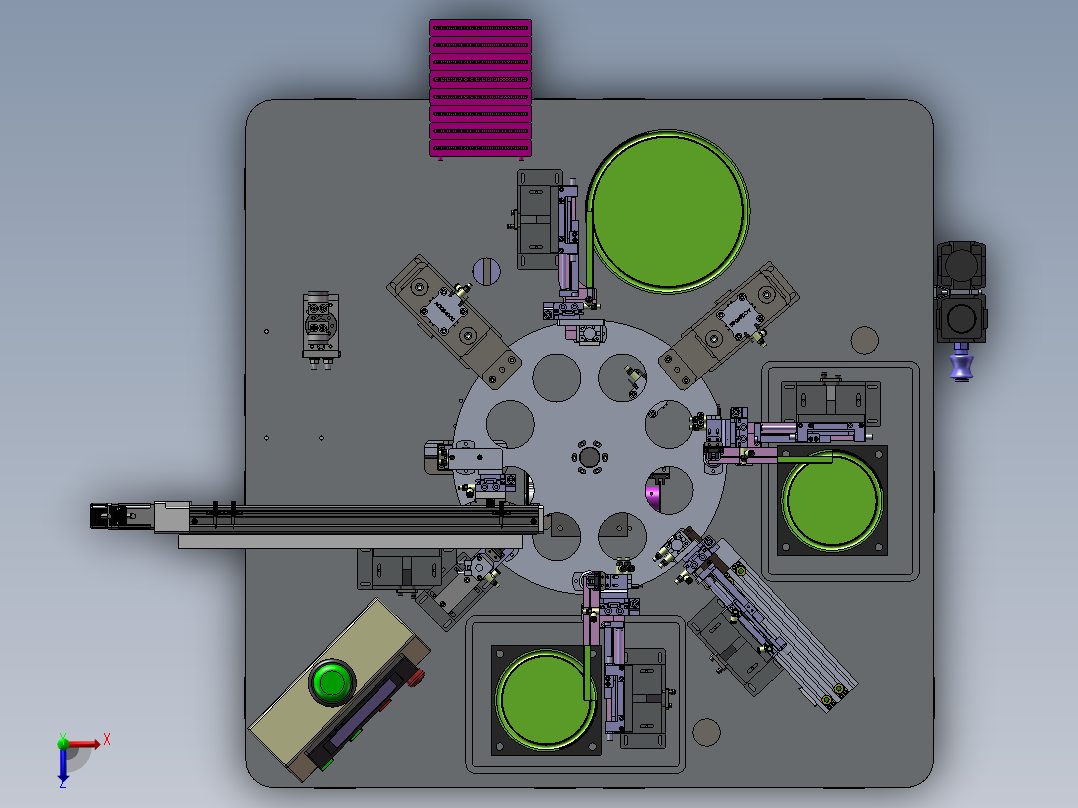 定子组装机自动摆料版 sw17俯视图