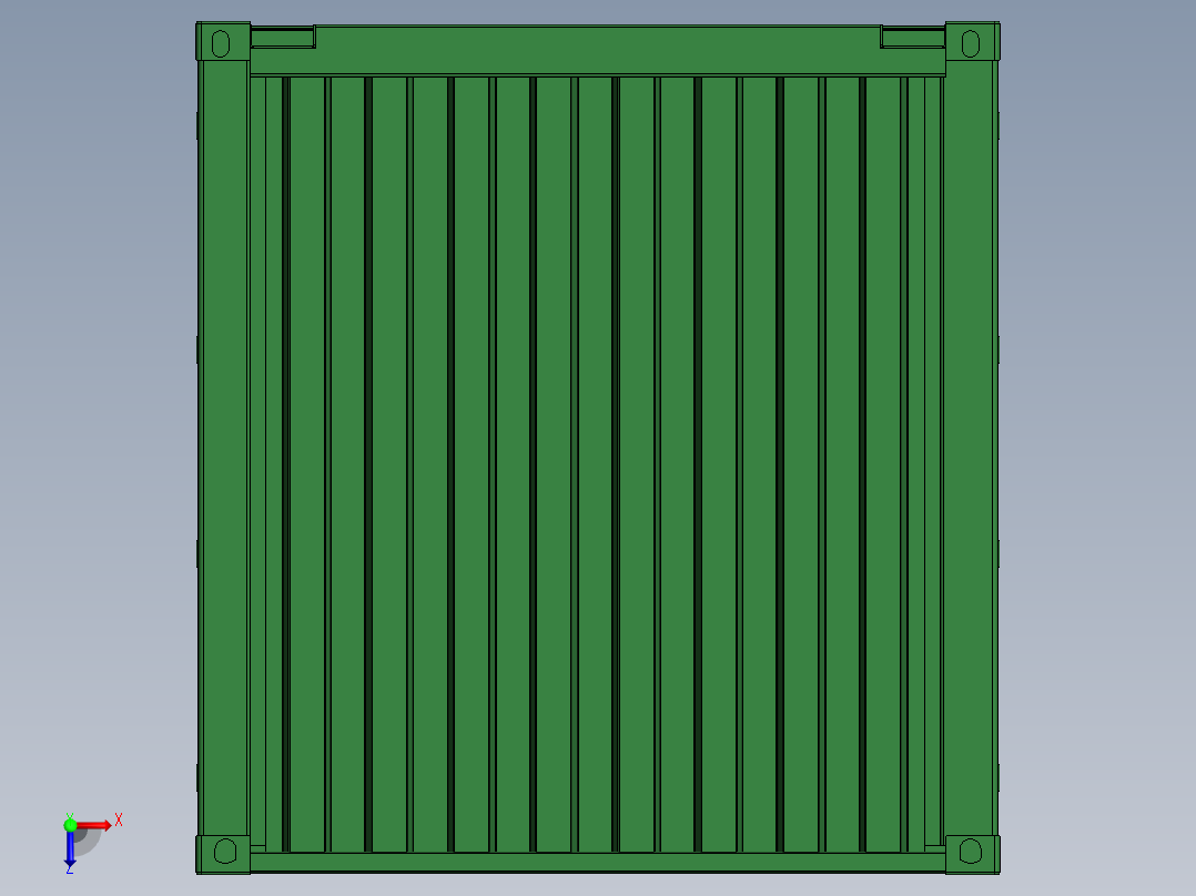 集装箱和集装箱吊具俯视图