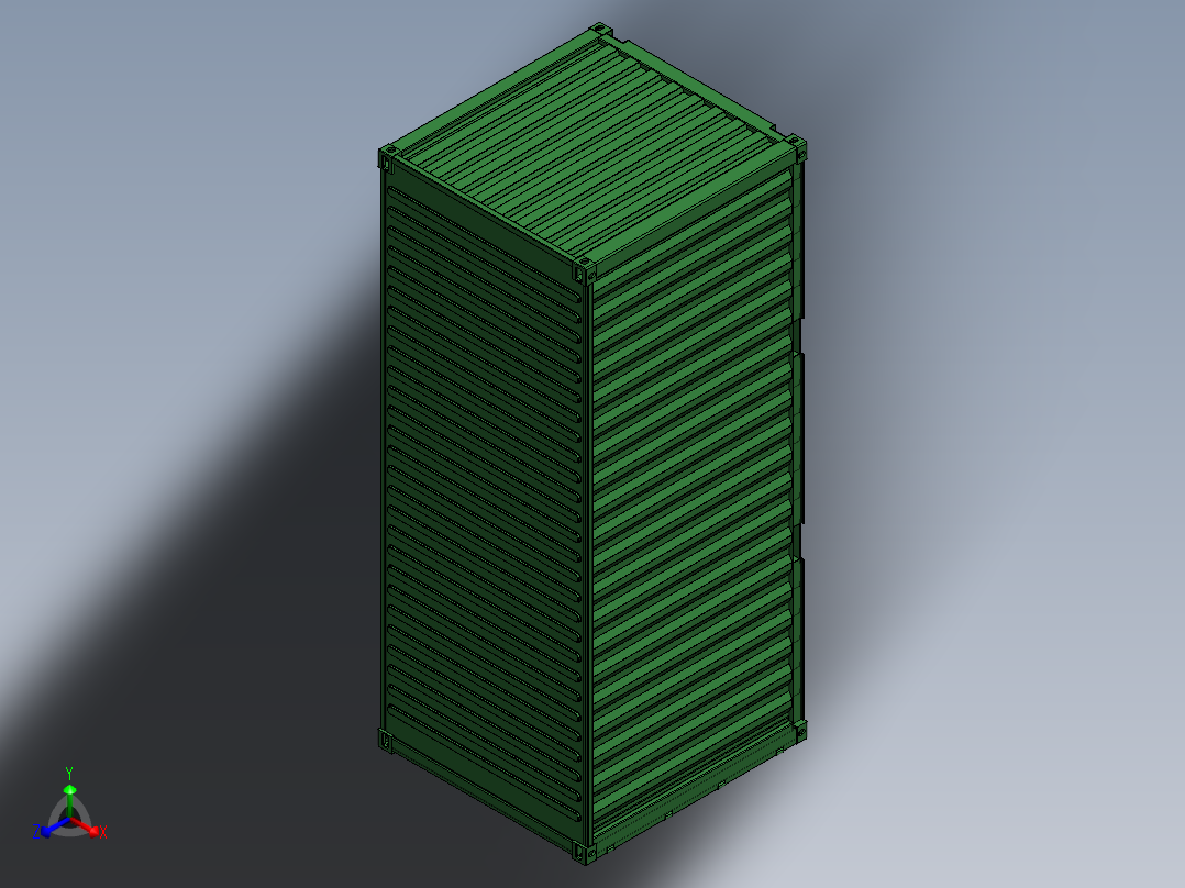 集装箱和集装箱吊具正等轴测图