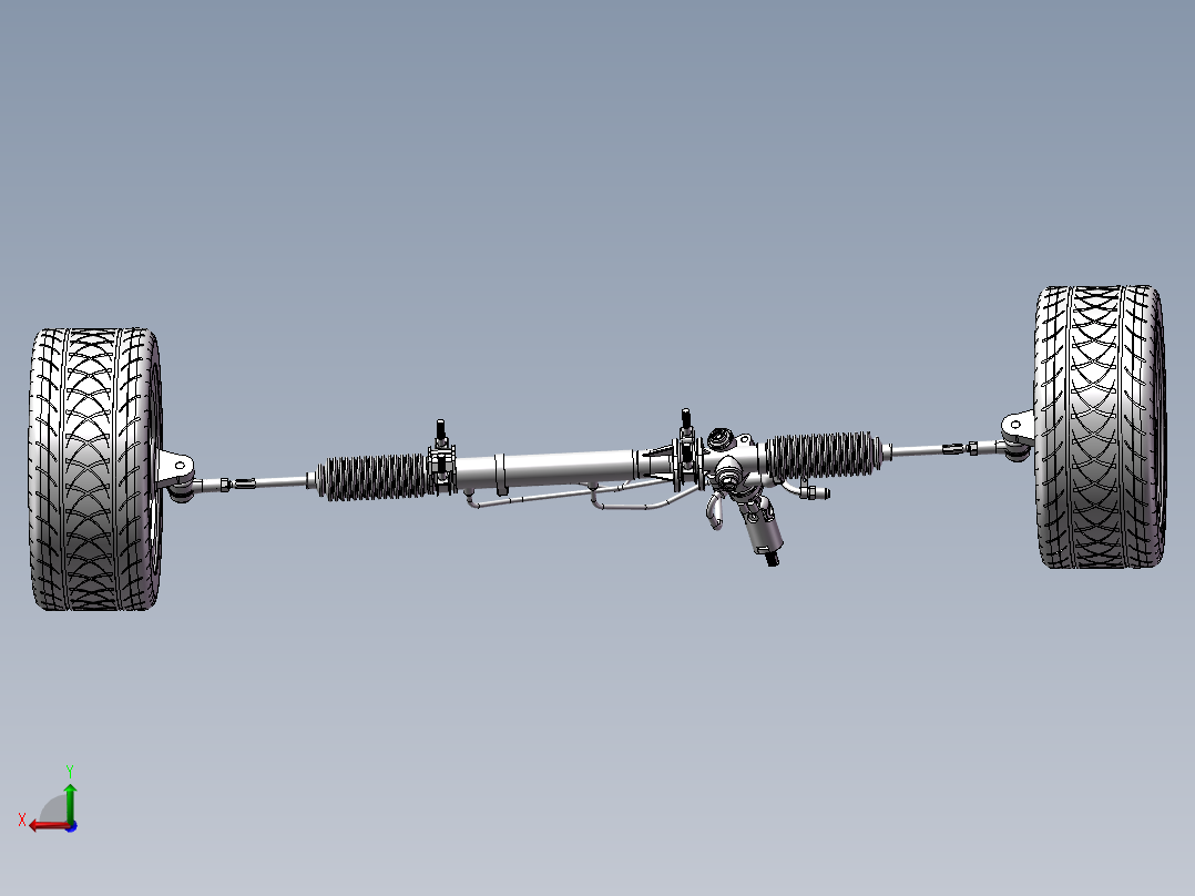 汽车电动助力转向系统 3D图纸参考资料设计素材STP格式文件机械后视图