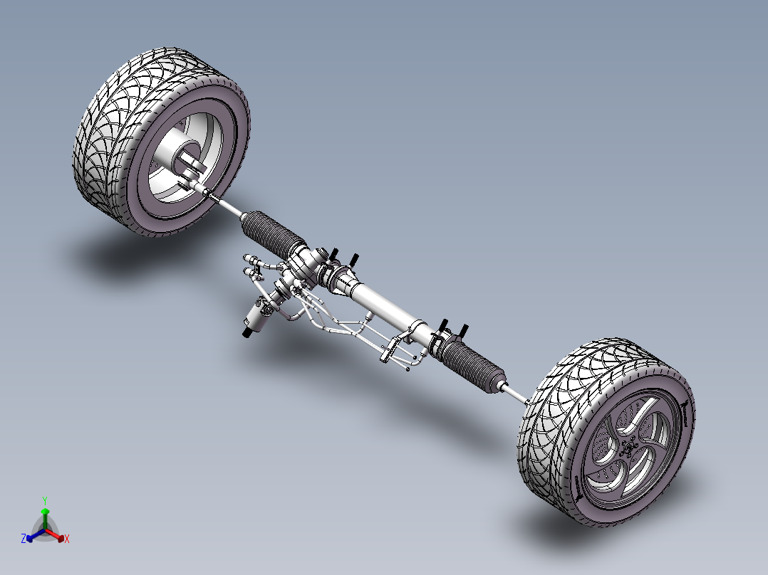 汽车电动助力转向系统 3D图纸参考资料设计素材STP格式文件机械正等轴测图