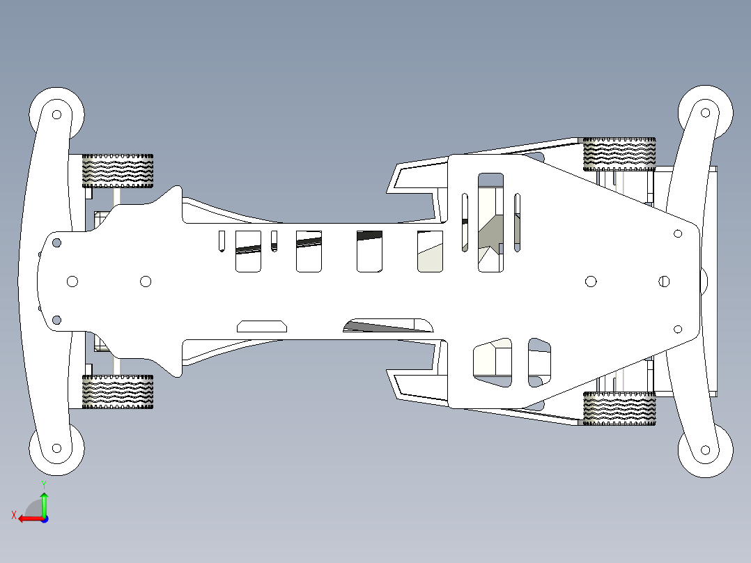 迷你四驱车后视图