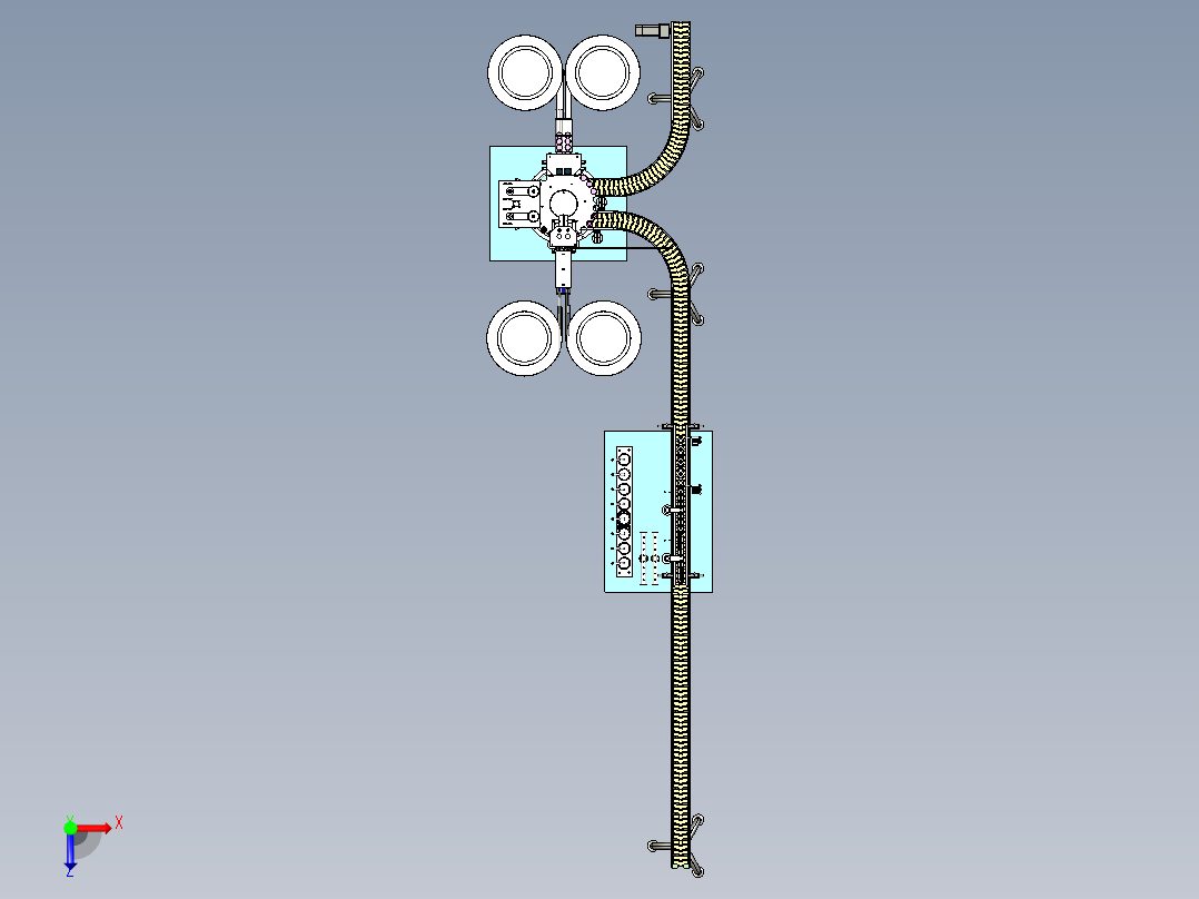 A3_喷雾器灌装生产线SW2016（）俯视图