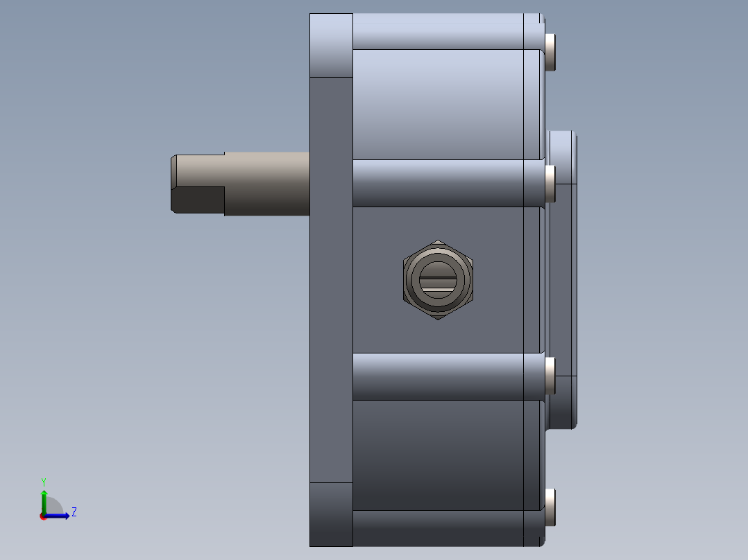 齿轮油泵左视图
