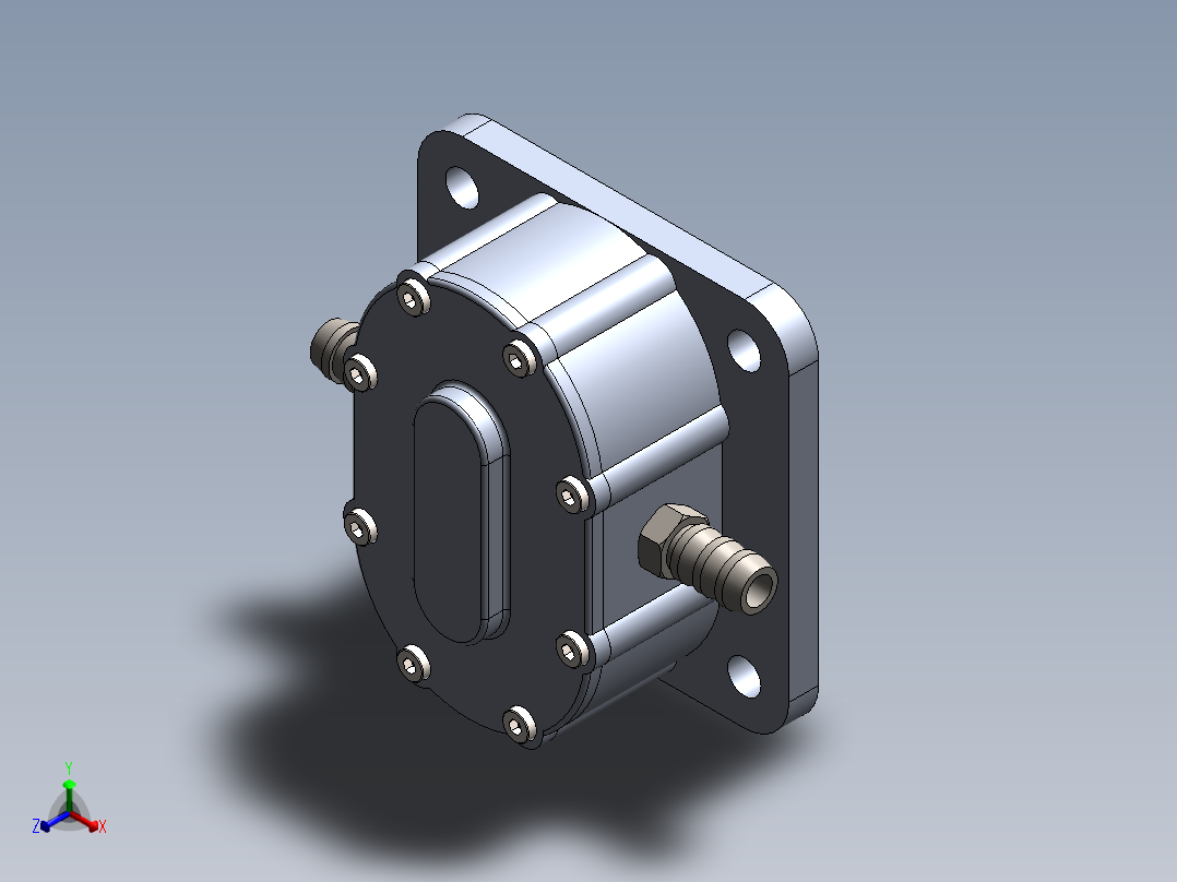 齿轮油泵正等轴测图