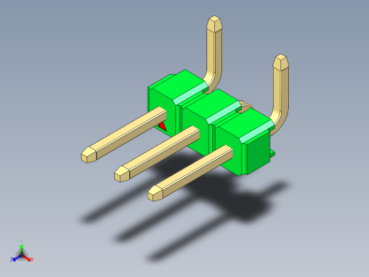 彩色公排针 100mil 2.54mm 系列-DS1022_green_03p_100mil_Type_SMT_R1_rev1.0