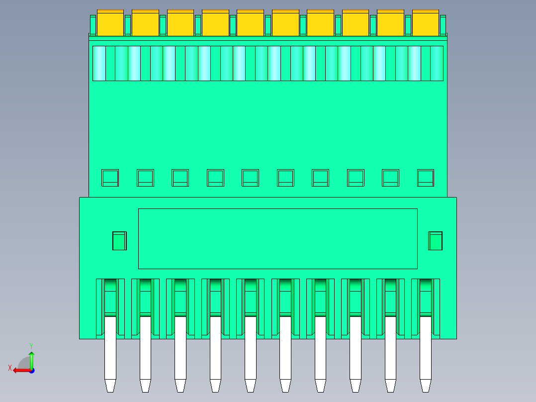 DEGSON 15EDG 系列 2.5mm 接线端子包-15EDGVC+KD-2.5-10P-14-00AH后视图
