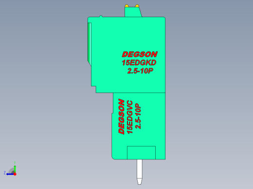 DEGSON 15EDG 系列 2.5mm 接线端子包-15EDGVC+KD-2.5-10P-14-00AH右视缩略图