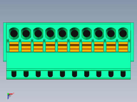 DEGSON 15EDG 系列 2.5mm 接线端子包-15EDGVC+KD-2.5-10P-14-00AH俯视缩略图