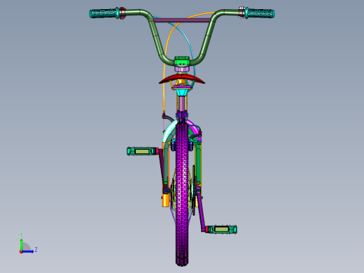 表演小轮极限运动自行车左视缩略图