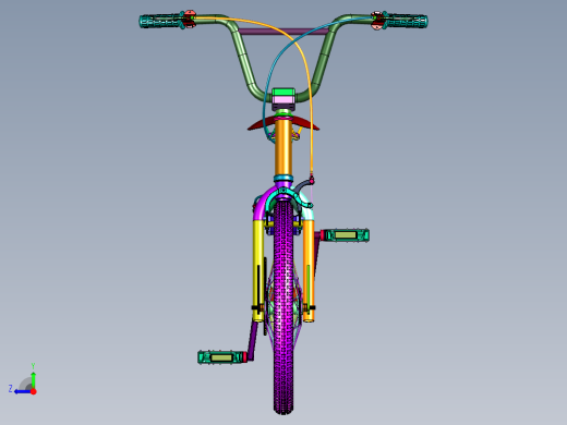 表演小轮极限运动自行车右视缩略图