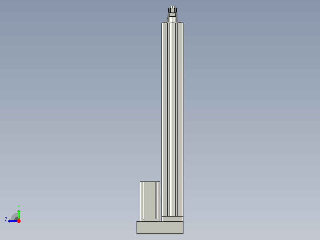 12VZ电动缸-VZ6-S450-BD右视图