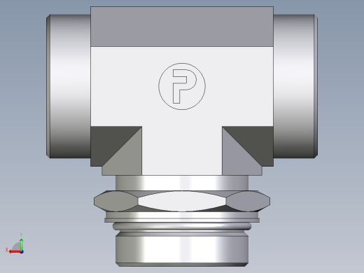 卡套式工业通用硬管接头EO_Adjustable_locknut_branch_tee_TEE42LMOROMDCF后视缩略图
