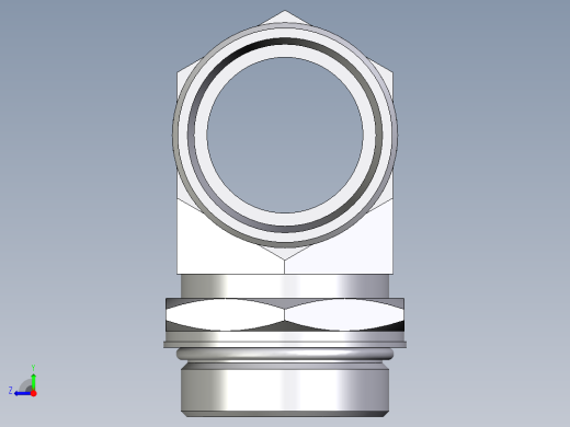 卡套式工业通用硬管接头EO_Adjustable_locknut_branch_tee_TEE42LMOROMDCF右视缩略图