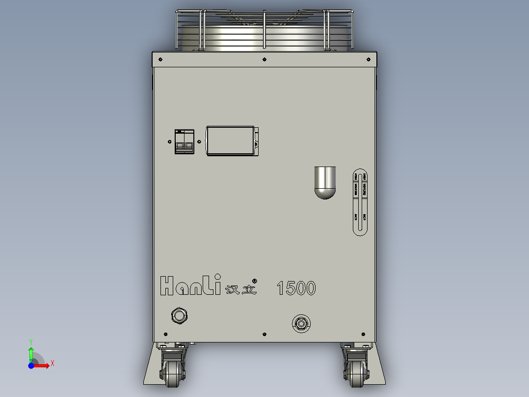 激光冷水机模型前视图