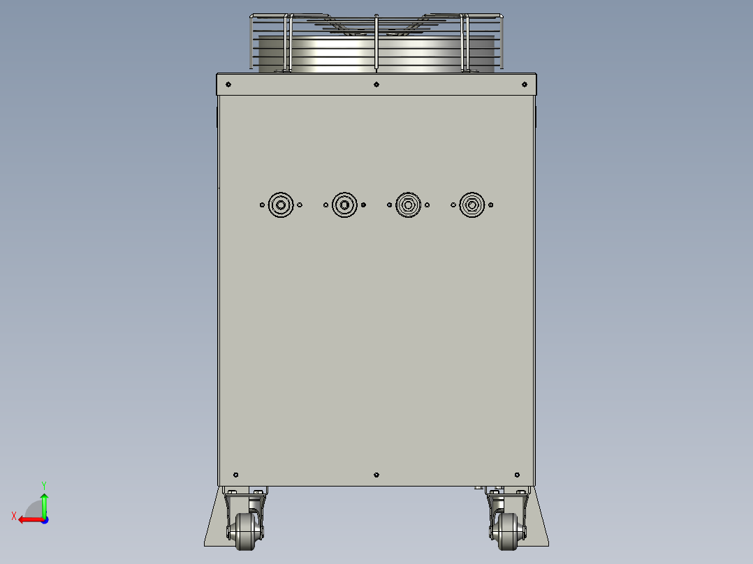 激光冷水机模型后视图