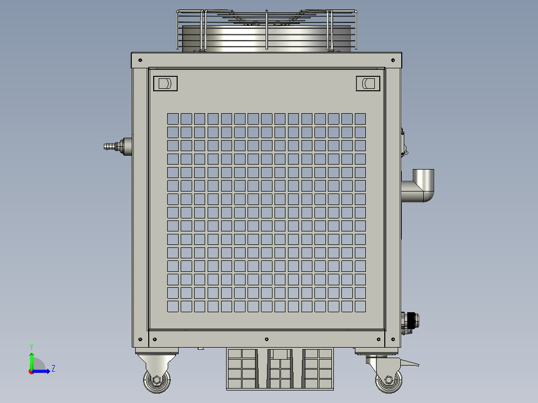 激光冷水机模型左视图