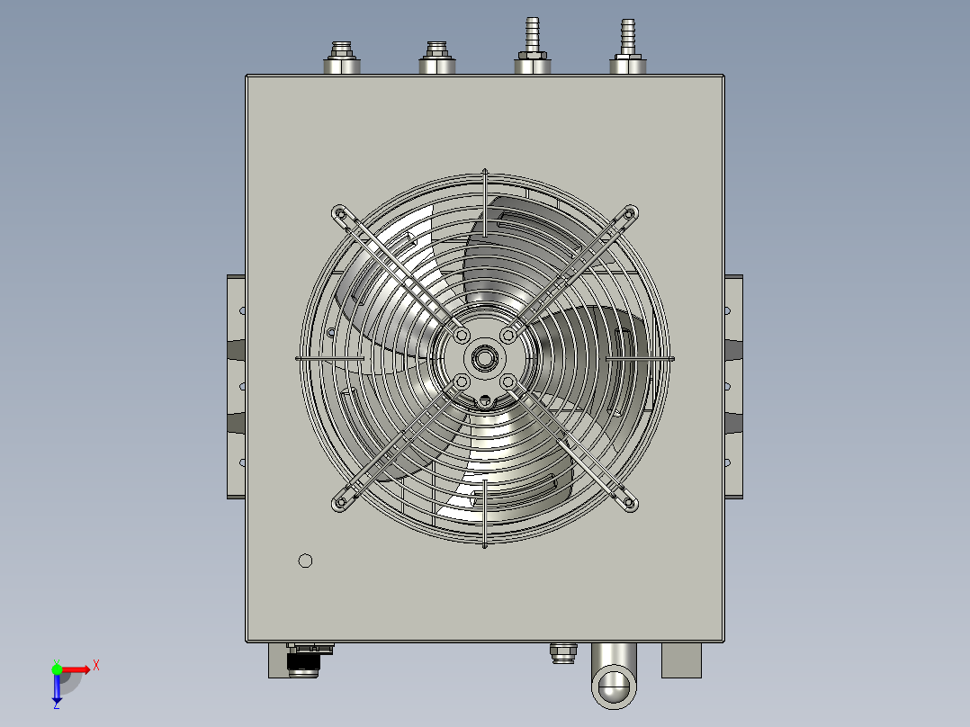 激光冷水机模型俯视图