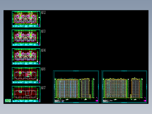 装配式高层住宅建筑施工图(cad)