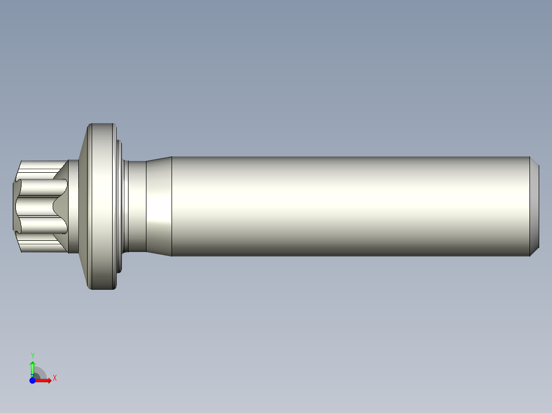 六角螺钉-Hexalobular_screw-M12-50-44-13-20-11.stp前视图