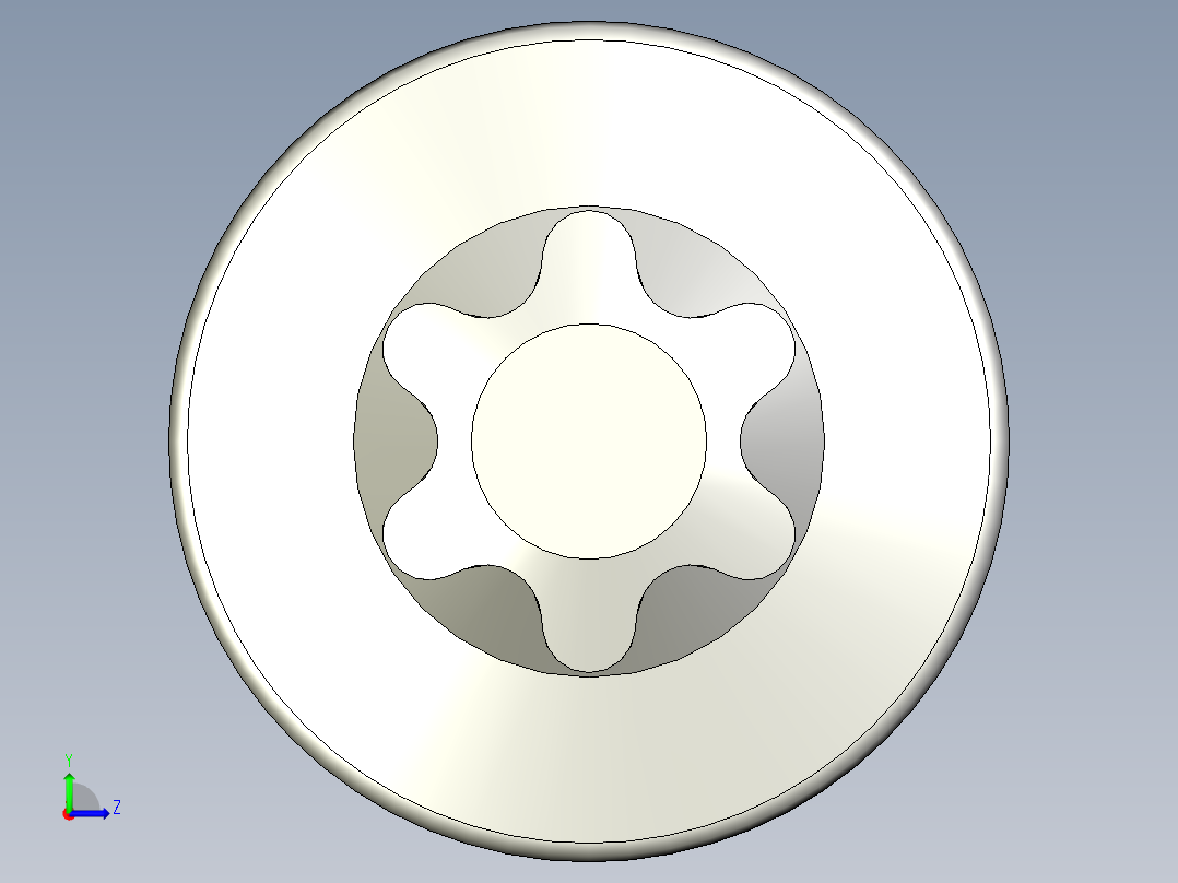 六角螺钉-Hexalobular_screw-M12-50-44-13-20-11.stp左视图