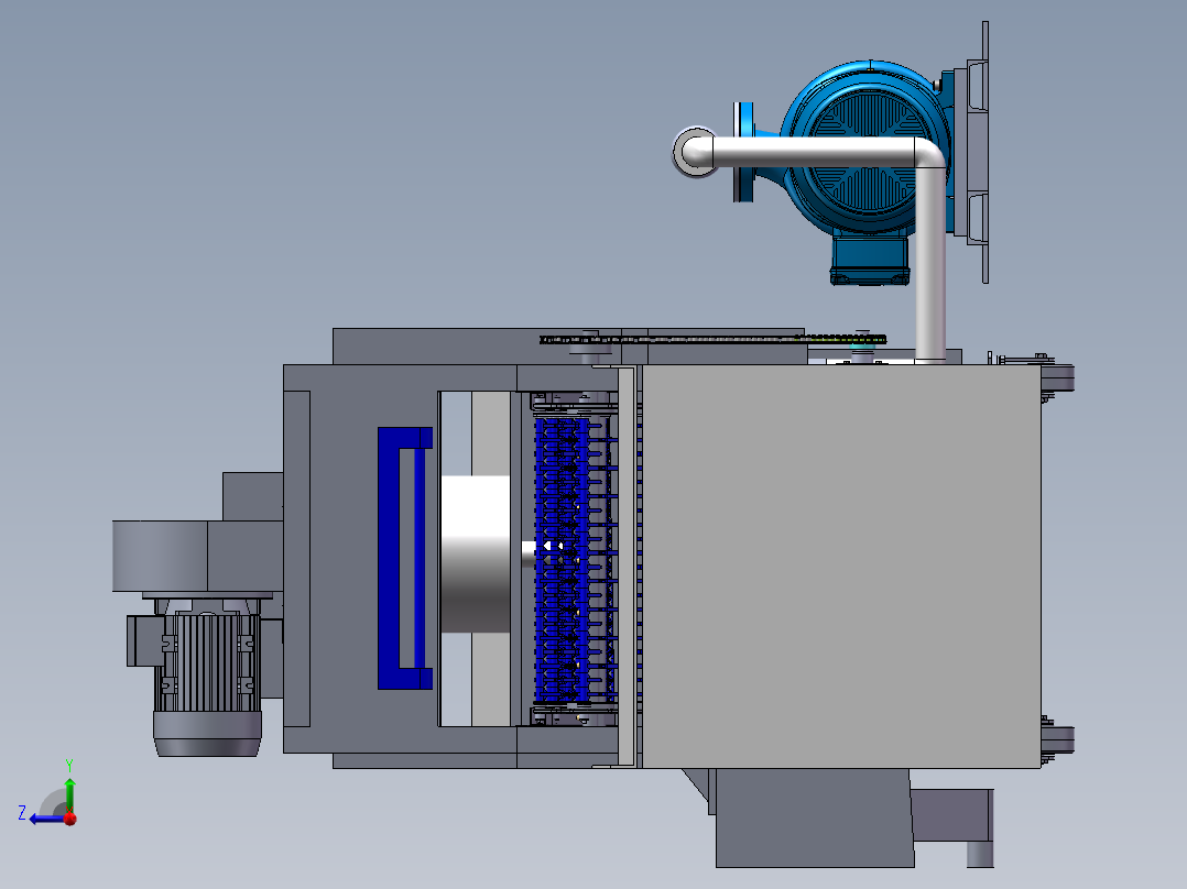半自动洗碗机设计含三维二维说明书右视图