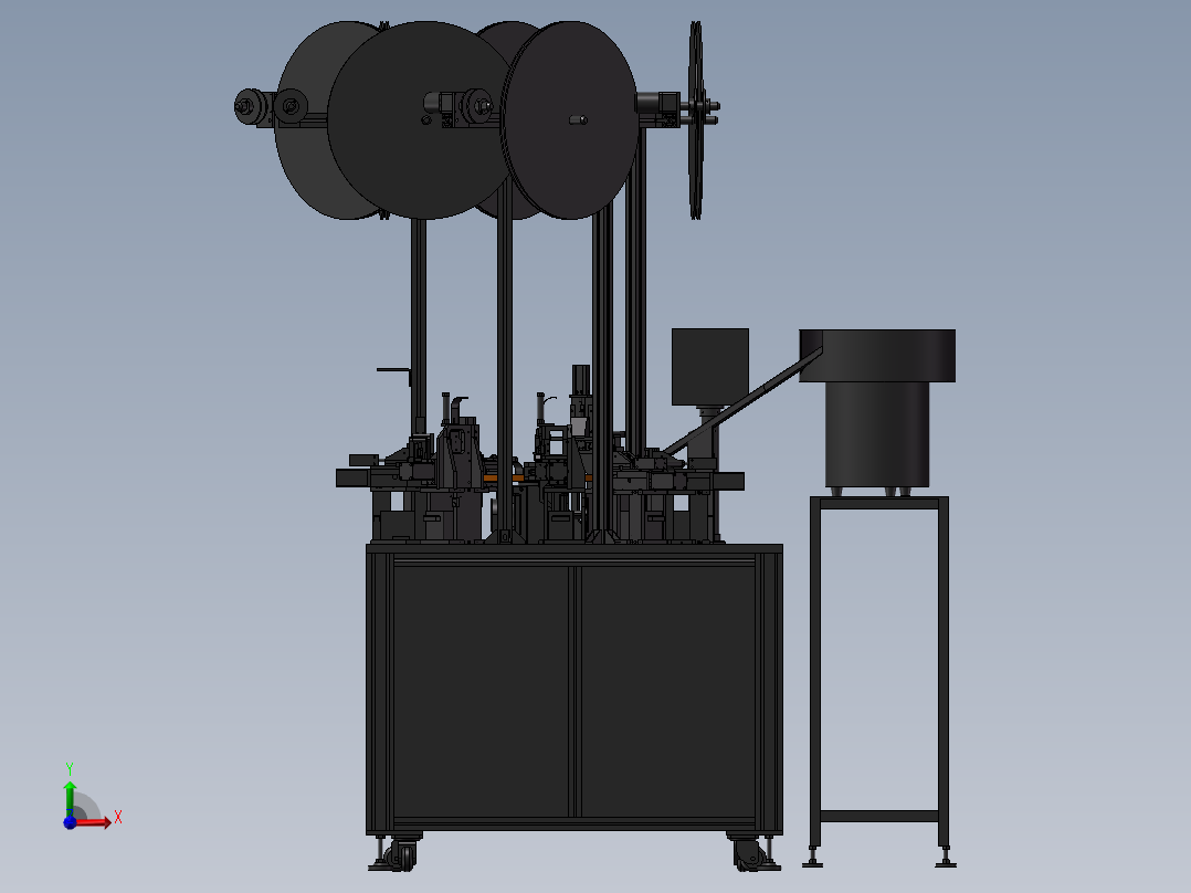 转盘式连接器自动插端子机前视图
