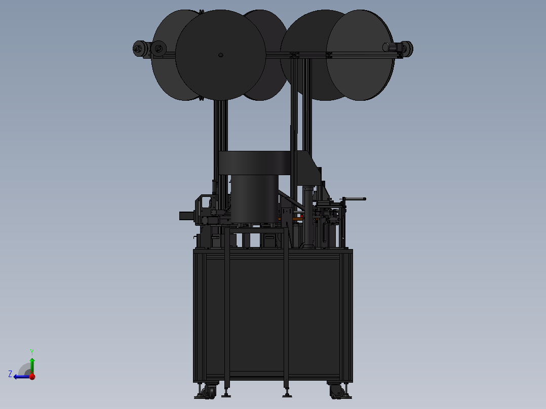 转盘式连接器自动插端子机右视图