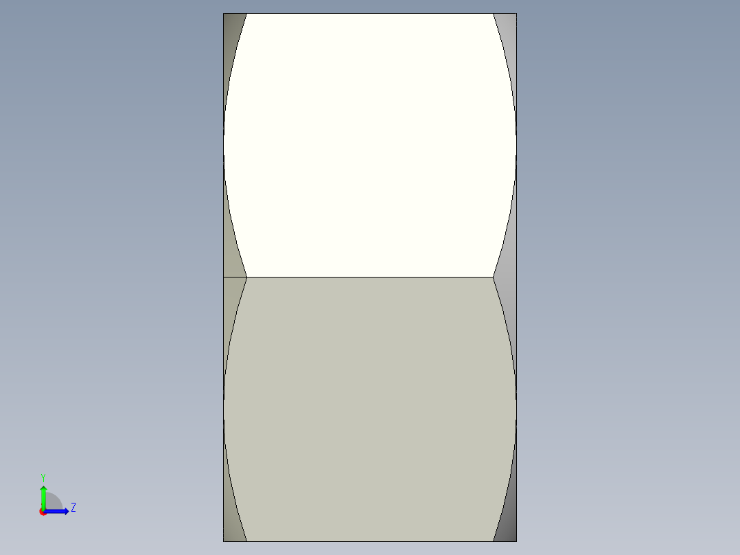 DIN 934 螺母-M18 Nut.STEP左视图